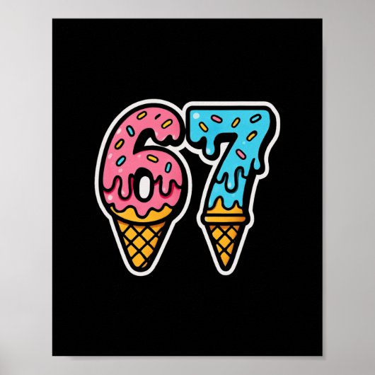 Poster Mason 67 Glace Mignon Mème Six Sept (Devant)