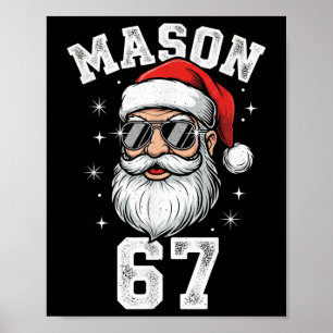 Poster Mason 67 Santa Noël Cool Six Sept Mème