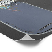 Poster Mason Jar Chalkboard, Roses roses, Personnalisé (Coin)