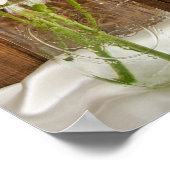 Poster Mason Jar et White Daisies Country Barn Mariage (Coin)