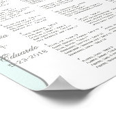 Poster Mason Jar Faire-part de mariage - Pastel Floral Bl (Coin)