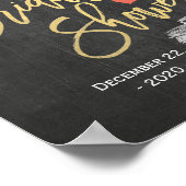 Poster Mason Jar Lights Chalkboard Fête des mariées Bienv (Coin)