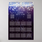 Poster Mason Jar Under the Stars Mariage Seating Chart (Devant)