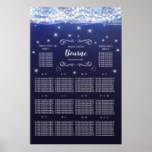 Poster Mason Jar Under the Stars Mariage Seating Chart (Devant)