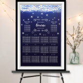 Poster Mason Jar Under the Stars Mariage Seating Chart