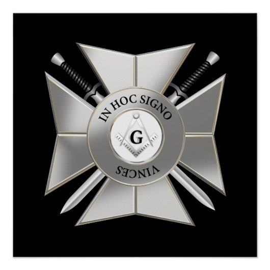 Poster Masonic cross (Devant)
