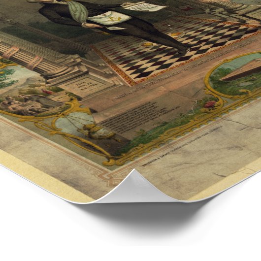 Poster Masonic George Washington (Coin)