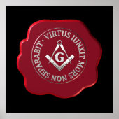 Poster Masonic sceau de cire (Devant)