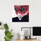 Poster Masque à flair argenté (Bureau à domicile)