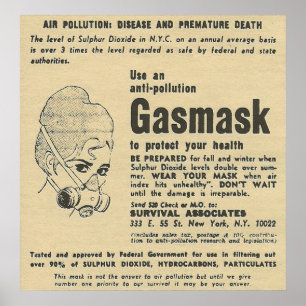 Poster masque à gaz