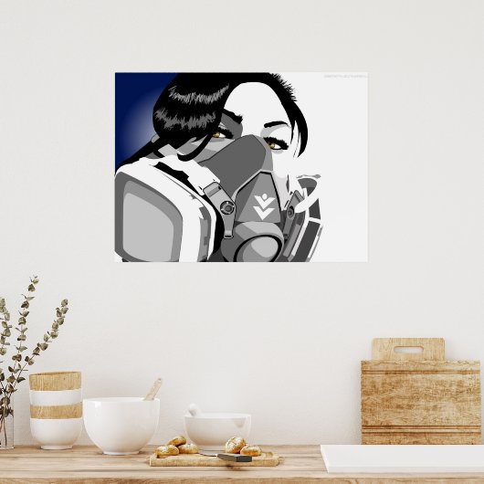 Poster masque à gaz (Cuisine)