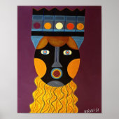 Poster (Masque Africain) Dame (Devant)