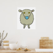 Poster Masque anti-Masque - Mouton portant (Cuisine)