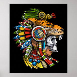 Poster Masque Aztec Jaguar
