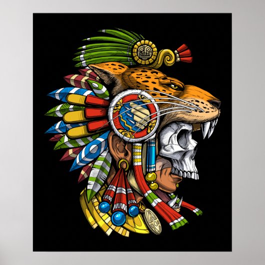 Poster Masque Aztec Jaguar (Devant)