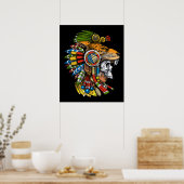 Poster Masque Aztec Jaguar (Cuisine)
