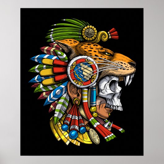 Poster Masque Aztec Jaguar (Devant)