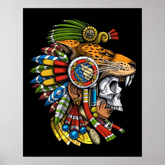 Poster Masque Aztec Jaguar (Devant)