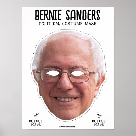 Poster Masque Costume Bernie Sanders (Devant)