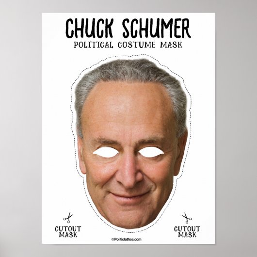 Poster Masque costume Chuck Schumer (Devant)