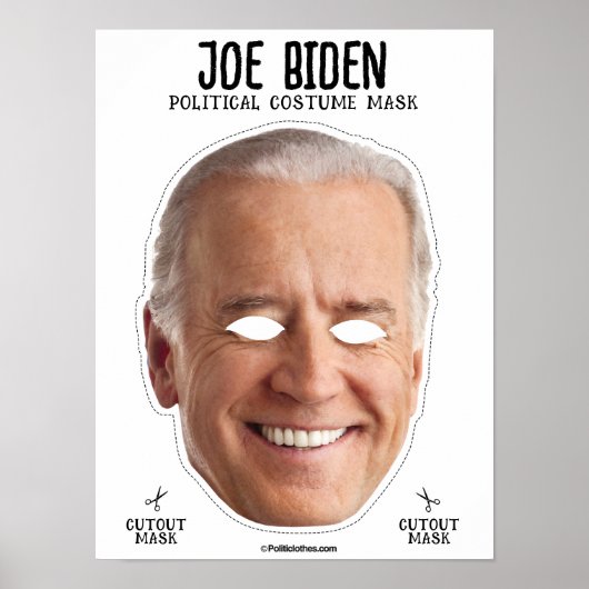 Poster Masque costume Joe Biden (Devant)