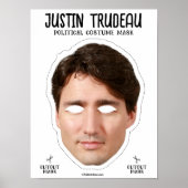 Poster Masque costume Justin Trudeau (Devant)