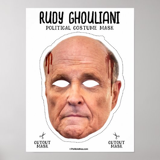 Poster Masque costume Rudy Ghouliani (Devant)