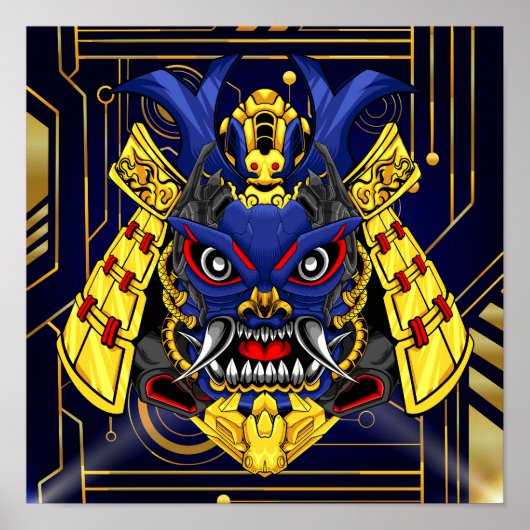 Poster Masque Cyber Oni (Devant)