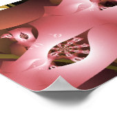 Poster Masque de bal masqué rose abstrait Art fractal (Coin)