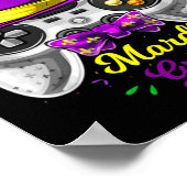 Poster Masque de bouffon de manette de jeu vidéo Mardi Gr (Coin)