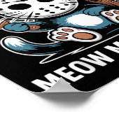 Poster Masque de chat Ch Ch Ch Meow Meow Drôle d'Hallowee (Coin)