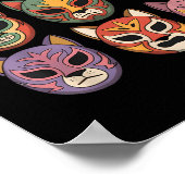 Poster Masque de chat de Lucha Libre drôle Masque de Gato (Coin)