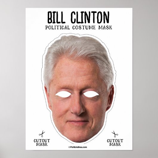 Poster Masque de costume Bill Clinton (Devant)