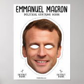 Poster Masque de costume Emmanuel Macron (Devant)