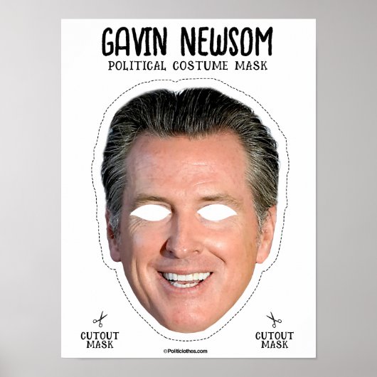 Poster Masque de costume Gavin Newsom (Devant)