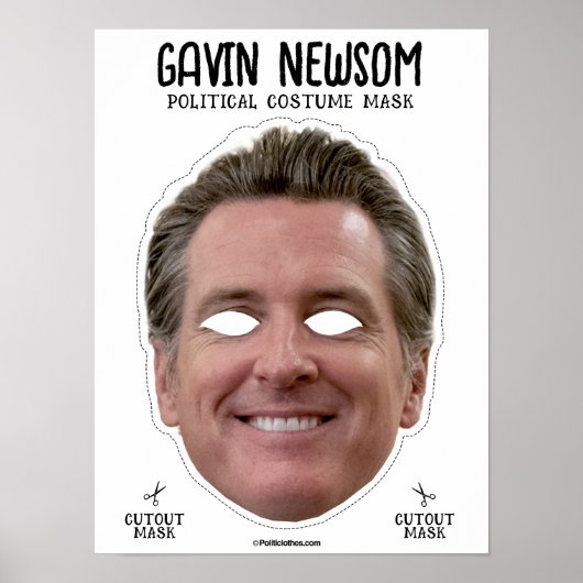Poster Masque de costume Gavin Newsom (Devant)