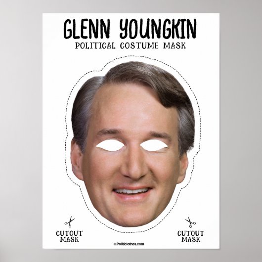Poster Masque de costume Glenn Youngkin (Devant)
