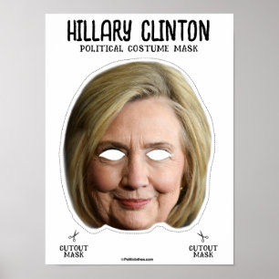 Poster Masque de costume Hillary Clinton