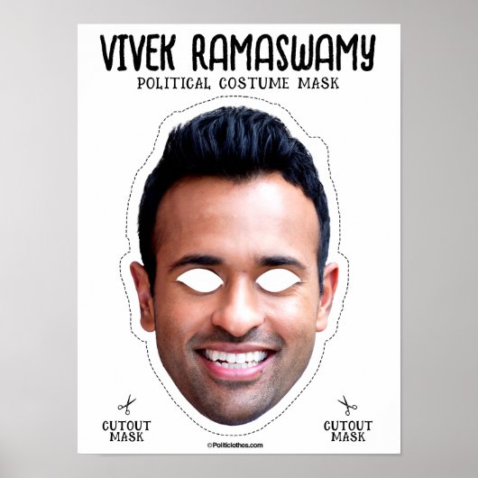 Poster Masque de costume Vivek Ramaswamy (Devant)
