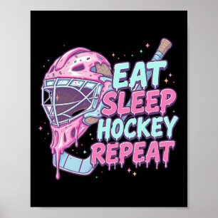 Poster Masque de gardien de but de hockey à gouttes de gl
