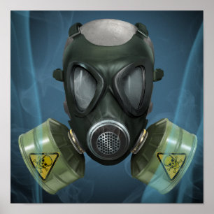 Poster Masque de gaz post-apocalyptique