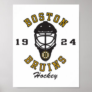 Poster Masque de hockey des Bruins de Boston gris officie