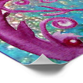 Poster MASQUE DE JESTER NOIR ET ROUGE À LA FÊTE Mascarade (Coin)