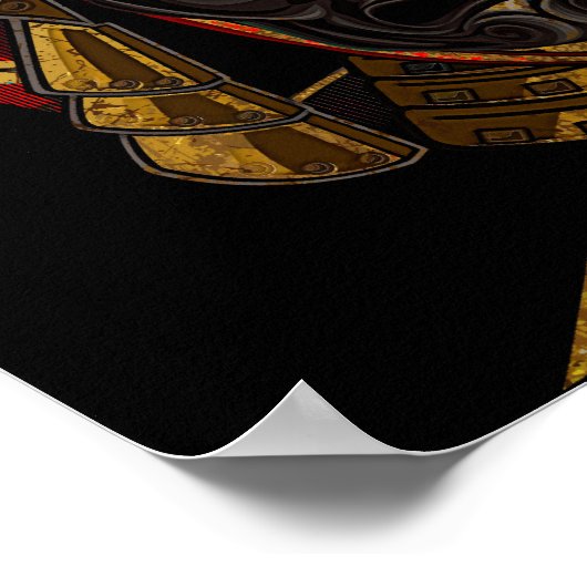 Poster Masque de l'affiche de samouraï (Coin)