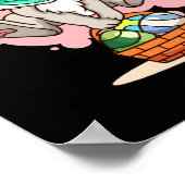Poster Masque de lapin avec panier d'œufs de Pâques pour (Coin)