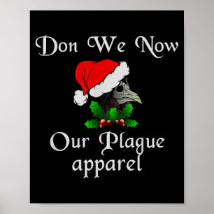 Poster Masque de médecin de la peste de Noël, revêtons no
