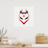 Poster Masque de renard Kitsune japonais (Cuisine)