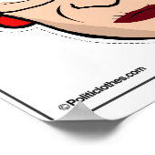 Poster Masque de visage découpé de dessin RBG (Coin)