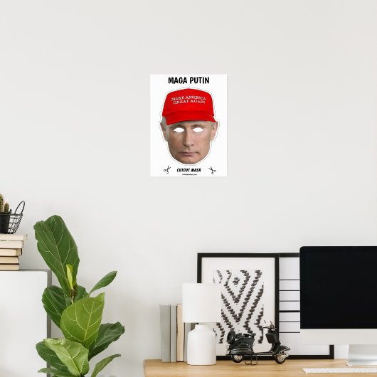 Poster Masque d'Halloween MAGA POTIN (Bureau à domicile)