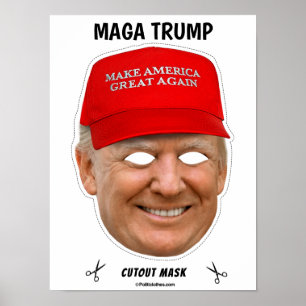 Poster Masque d'Halloween MAGA TRUMP